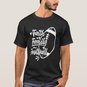 Religious Faith Family Football T-Shirt