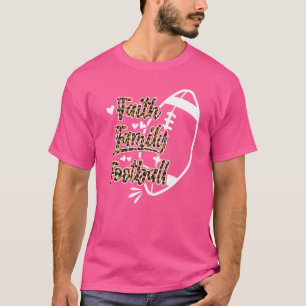 Religious Faith Family Football T-Shirt