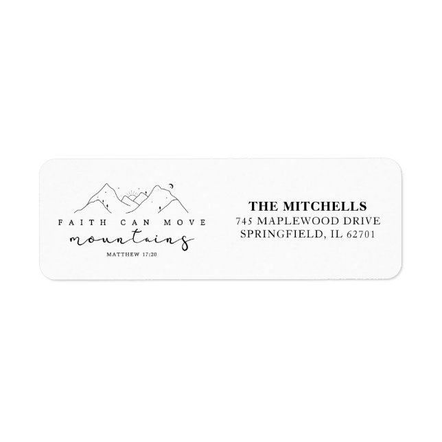 Religious Faith Moves Mountains Modern Boho Custom (Front)