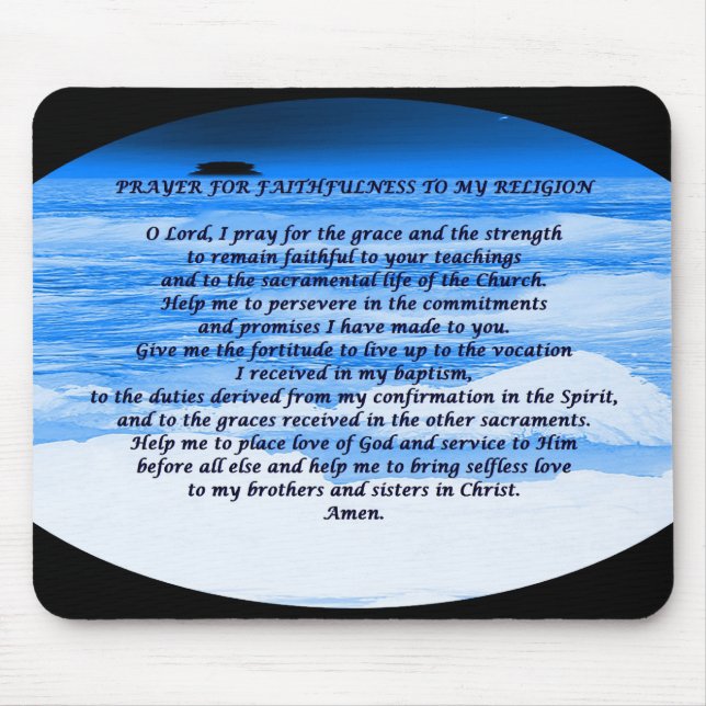 Religious faith prayer mouse pad (Front)