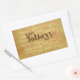 Religious Father’s Day, Qualities of Father Rectangular Sticker