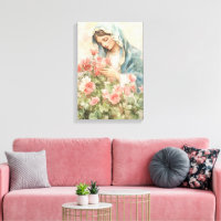 Religious Floral Blessed Mary 