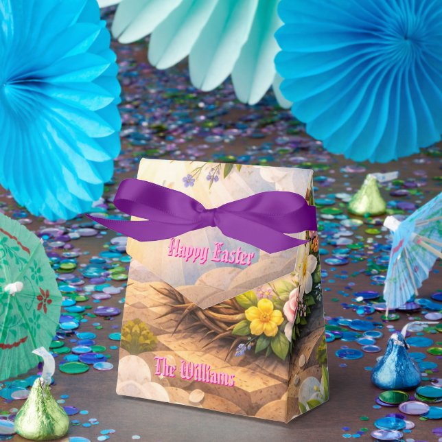 Religious Floral Crown of Thorns Easter Favor Box (Party)