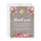 Religious Floral Funeral Thank You Card