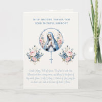 Religious Floral Virgin Mary Scripture Prayer