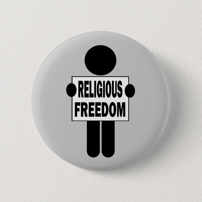 Religious Freedom 6 Cm Round Badge (Front)
