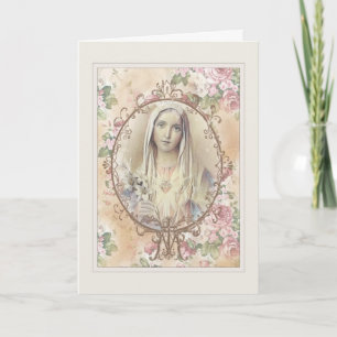 Religious Friendship Prayer Virgin Mary Vintage Card