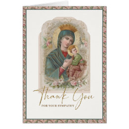 Religious Funeral Sympathy Virgin Mary Thank You
