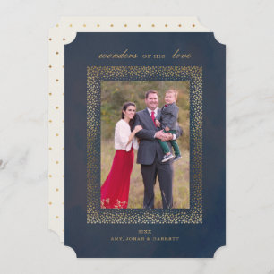 Religious Gold Christmas Photo Card