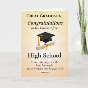 Religious High School Graduation Name Starburst Card