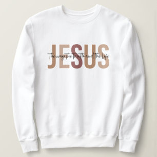 Religious Jesus Inspirational White Sweatshirt