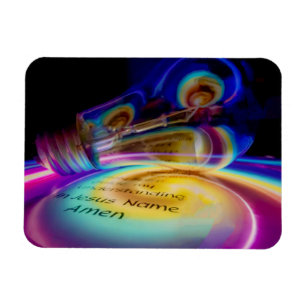 Religious Jesus Light of the world & prayer Amen Magnet