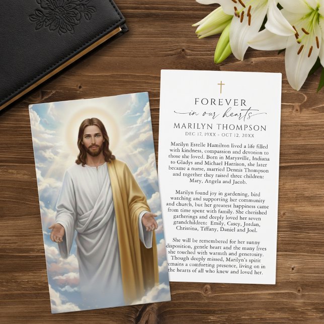 Religious Jesus Remembrance Funeral Prayer Card (Creator Uploaded)