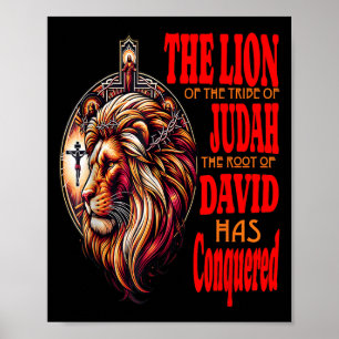 Religious Jesus The Lion Of Judah Stoic Quote Men Poster