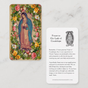 Religious Lady of Guadalupe Catholic Holy Prayer Place Card