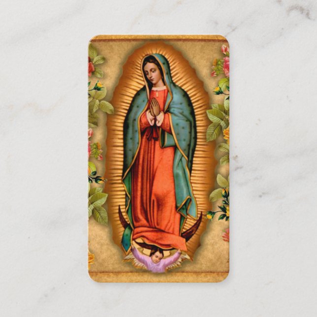 Religious Lady of Guadalupe Catholic Holy Prayer Place Card (Front)