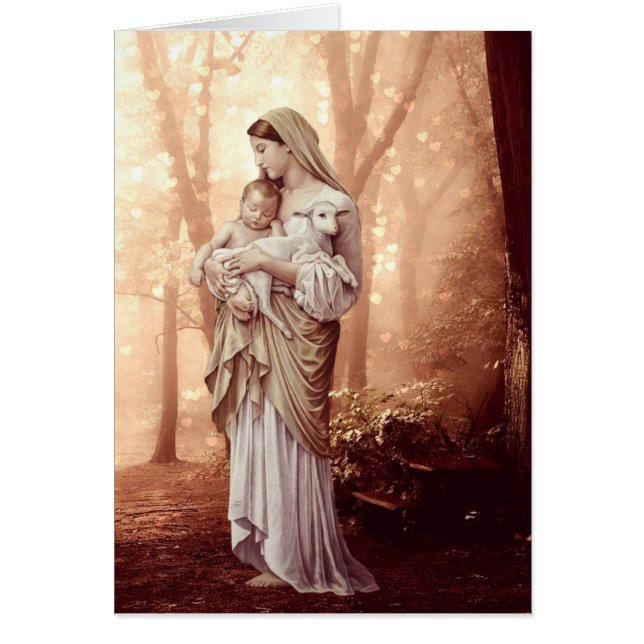 Religious Mary Jesus Good Shepherd Catholic (Front)