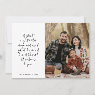 Religious, Merry Christmas, Christian Family Photo Holiday Card