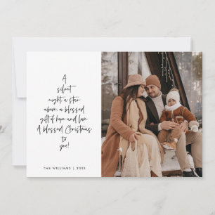 Religious, Merry Christmas, Christian Family Photo Holiday Card