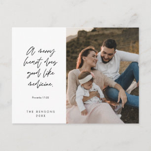 Religious, Merry Christmas, Christian Family Photo Postcard