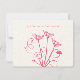 Religious Monogram Pink Wildflower Wedding RSVP Card