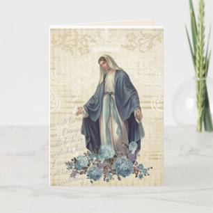 Religious Mothers Day Blessed Virgin Mary Vintage Card
