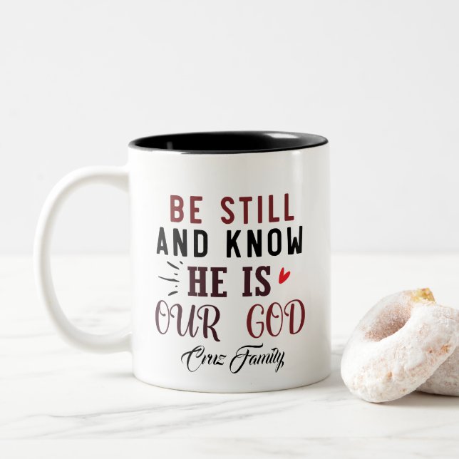 Religious Motivational Quote Gift Mug (With Donut)