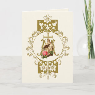 Religious Mount Carmel Vintage Catholic Jesus Card