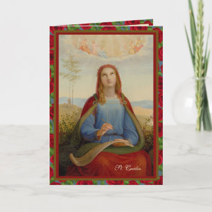 Religious Musical St. Cecilia Catholic Prayer Card