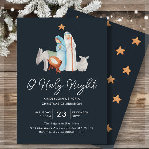 Religious Nativity Manger Christmas Celebration Invitation