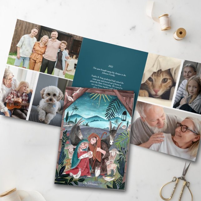 Religious nativity scene Christmas Photo Card (Creator Uploaded)