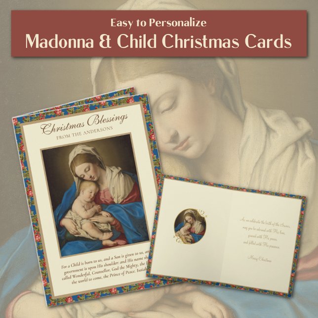Religious Nativity Virgin Mary Jesus Vintage Holiday Card (Creator Uploaded)