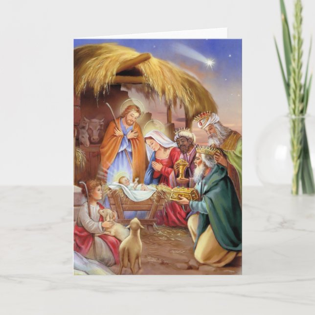 Religious nativity x-mas card (Front)