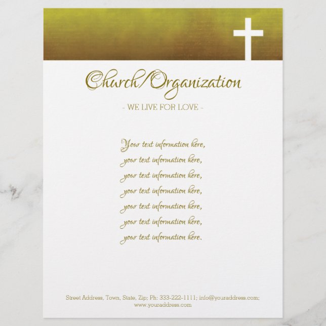 Religious Organisation White Cross Letterhead (Front)