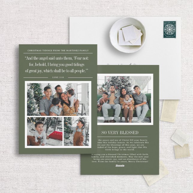 Religious Photo Christmas Card with Quote (Creator Uploaded)