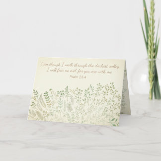 Religious Praying for You Boho Ferns Sympathy Card