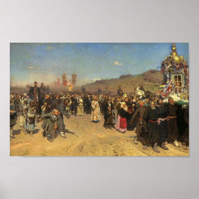 Religious Procession in Kursk Province Poster (Front)