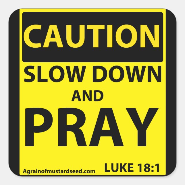 Religious Quotes Square Sticker (Front)