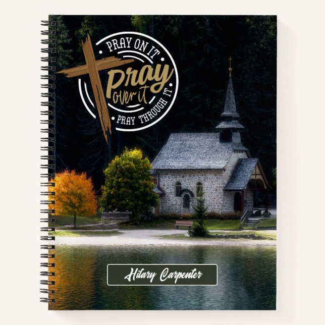 Religious Rustic Church Scripture Prayer Journal (Front)