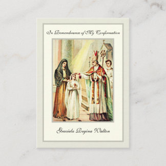Religious Sacrament Confirmation Girl Holy Card --