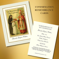 Religious Sacrament Confirmation Girl Holy Card --