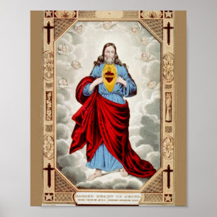 Religious Sacred Heart of-Jesus image Poster