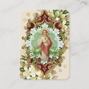 Religious Sacred Heart Prayer for Departed Soul Place Card