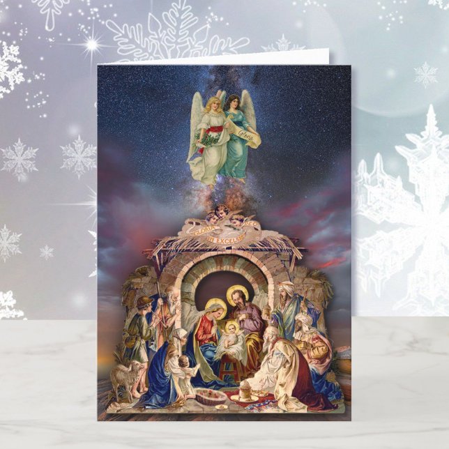 Religious Scripture Christmas Baby Jesus Nativity Holiday Card (Creator Uploaded)