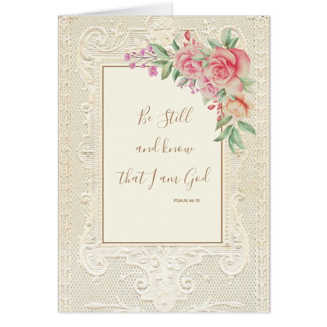 Religious Scripture Verse Be Still and Know Psalm (Front)