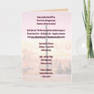 Religious Shape Poetry Card