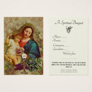 Religious Spiritual Bouquet Prayer Holy Card