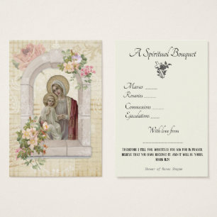 Religious Spiritual Bouquet Prayer Holy Card
