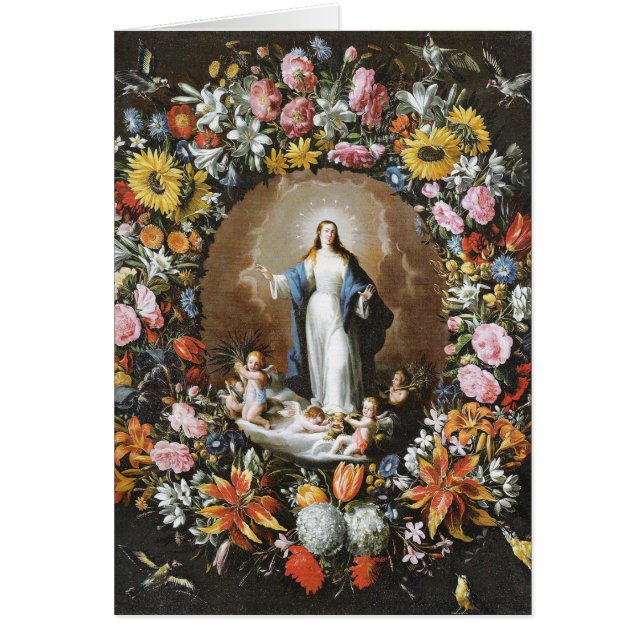 Religious Spiritual Bouquet Virgin Mary Prayer (Front)