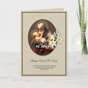 Religious St. Joseph Feast Catholic Prayer Card